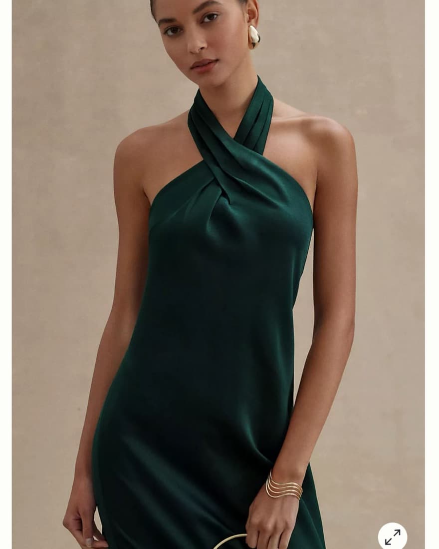 BHLDN Ruby Twist Halter Satin Gown  - Image 2