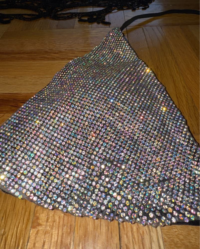 Birthday Party Rhinestone Bra Skirt Set - Image 5