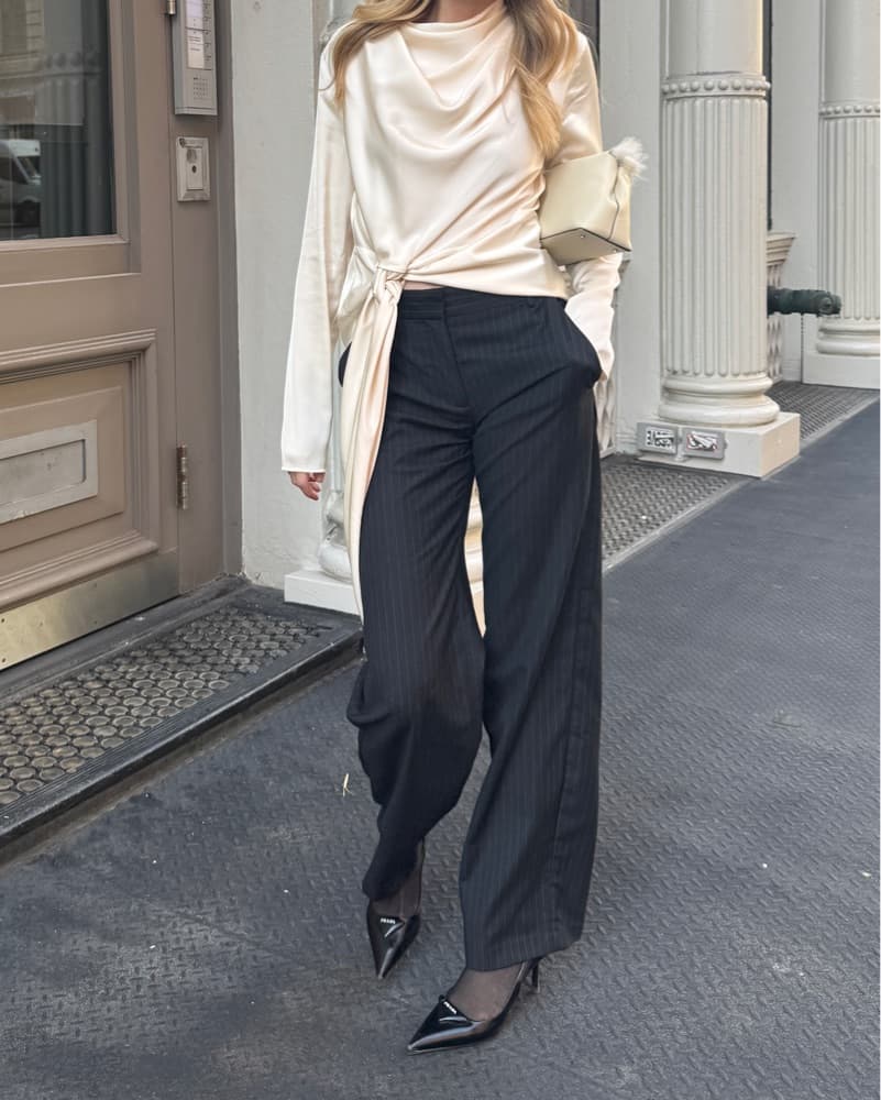 St Agni Pinstripe Trousers  - Image 2