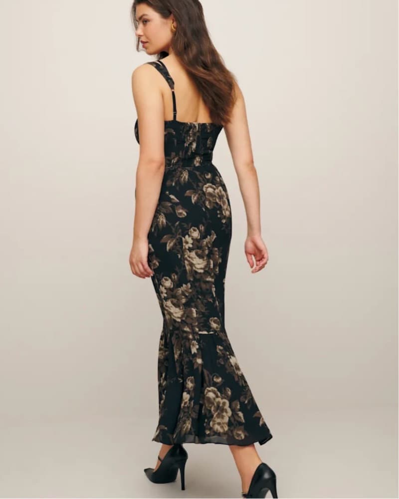 Reformation Irisa Dress - Brown/Floral  - Image 2