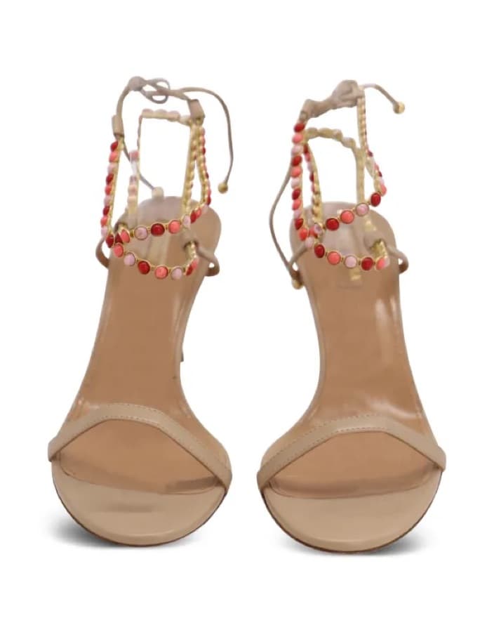 Aquazzura Livia Beaded Sandals - Image 2