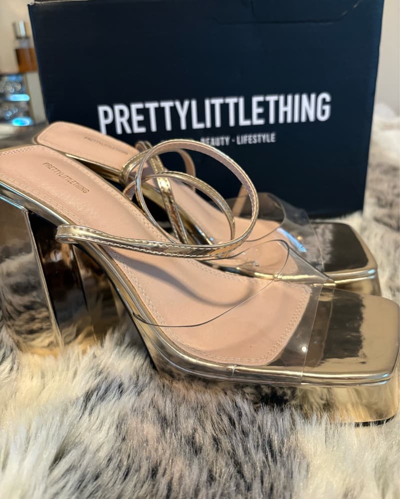 Metallic Platform Sandals - Image 4