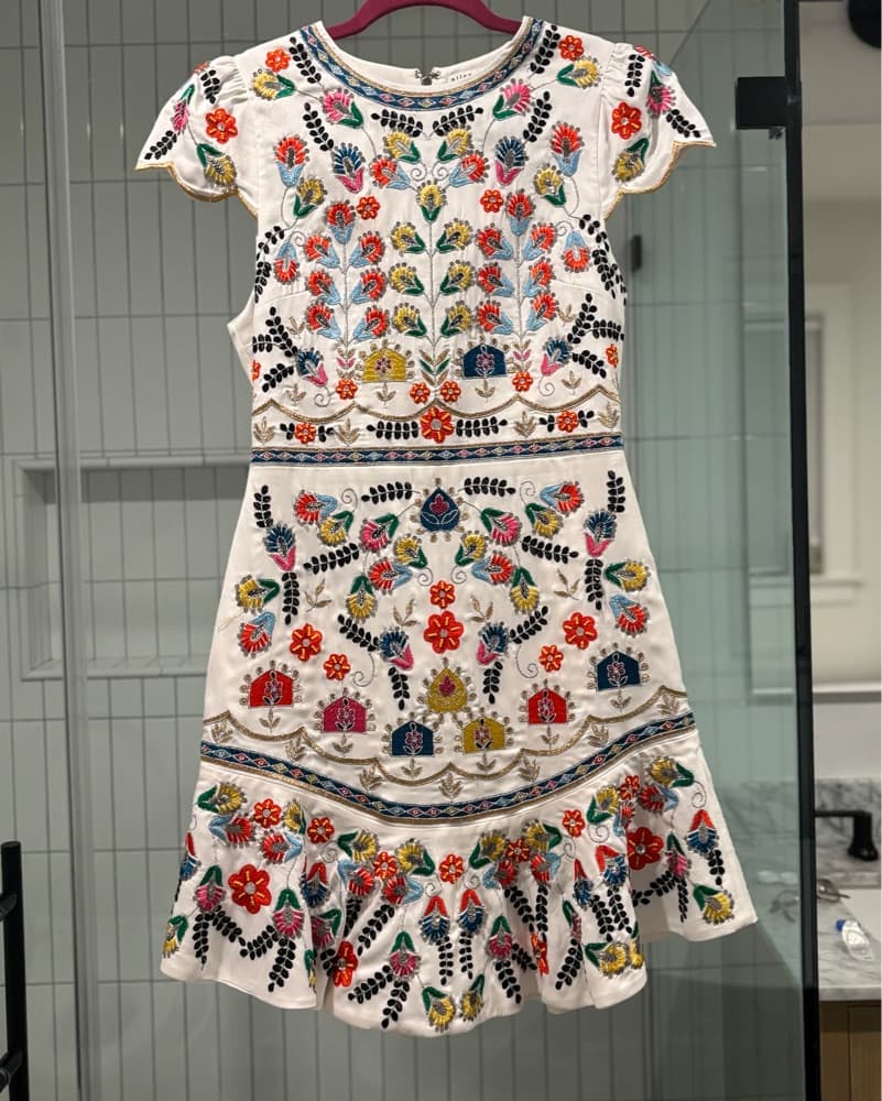 Vibrant Embroidered Floral Dress - Image 4