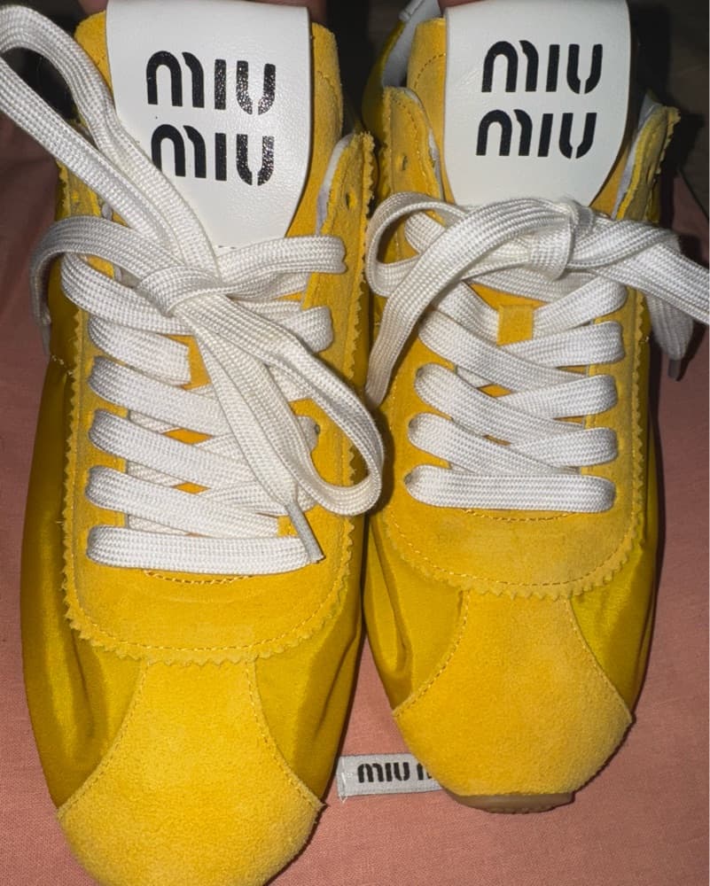 Miu Miu Top/Low Suede/Nylon Sneakers - Image 5