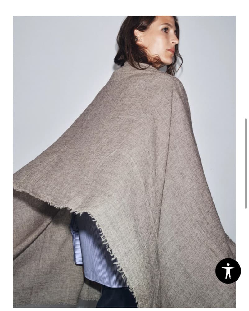 Beige Wool Scarf - Image 2