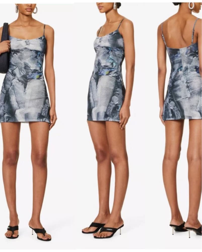 Miaou Anya Newspaper Print Dress - Image 2