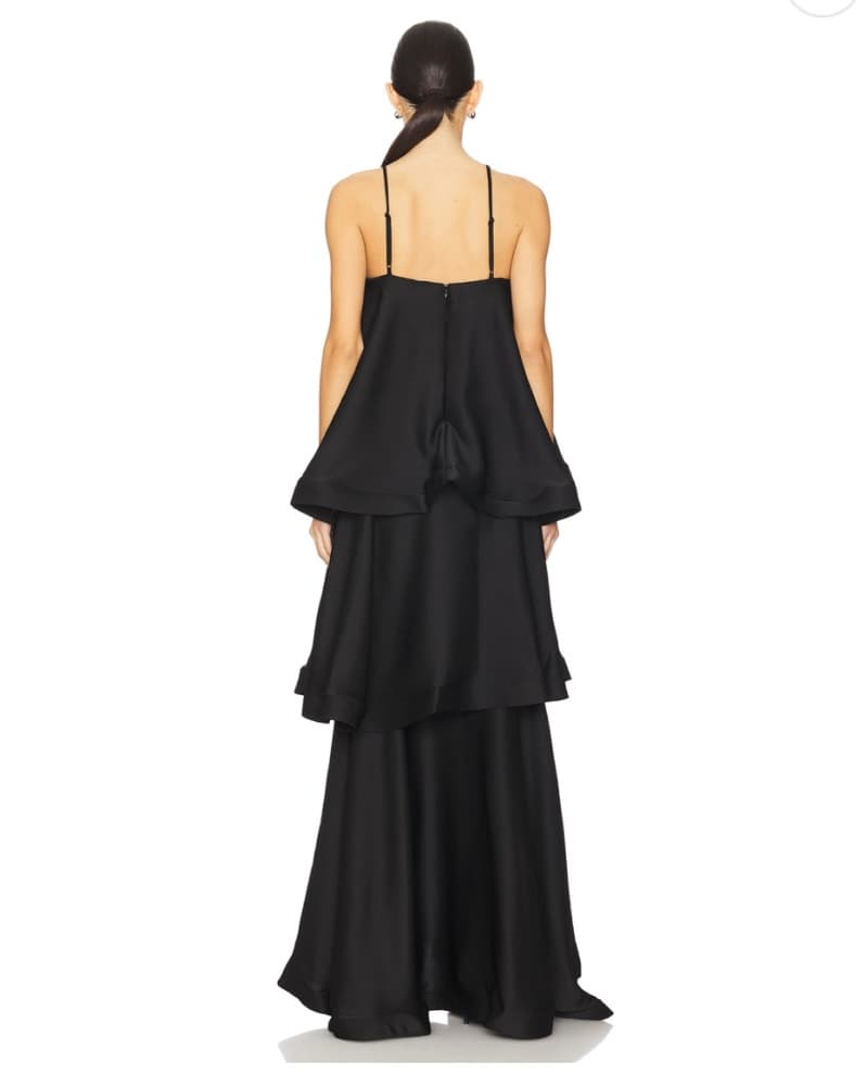 ELLIATT Black Tie Maxi Dress In Black  - Image 4