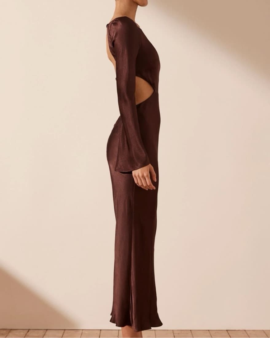 Shona Joy Long Sleeve Open Back Dress  - Image 3