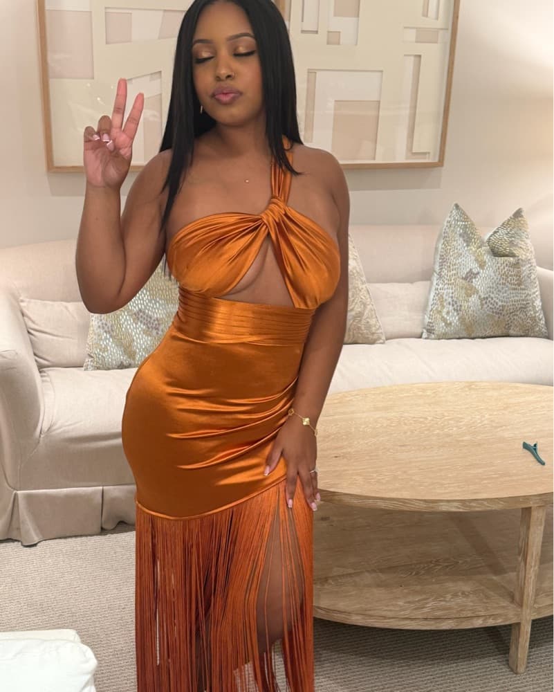 Tassel Copper Dress - Image 3