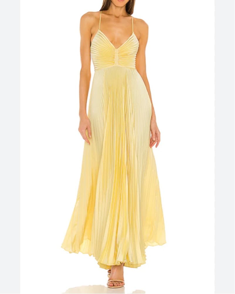 Elegant Pleated Maxi Dress - Image 2