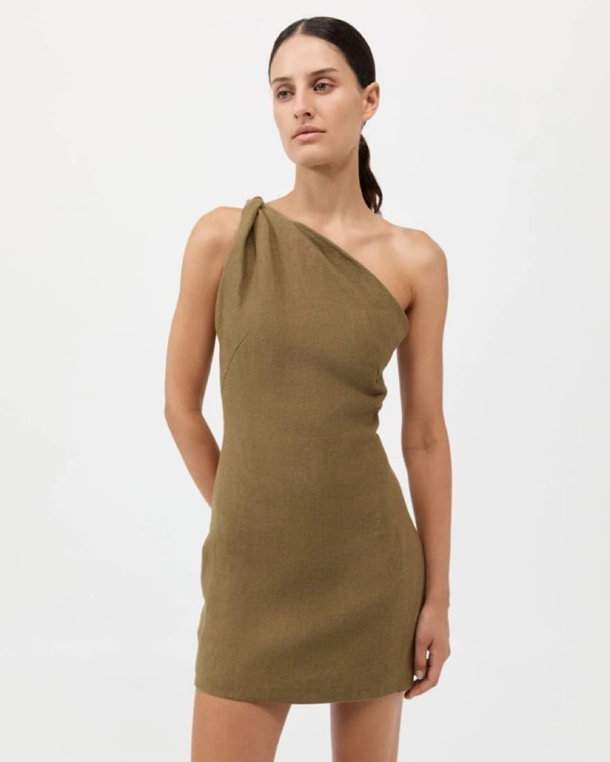 St. Agni Twisted Linen Dress - Image 1