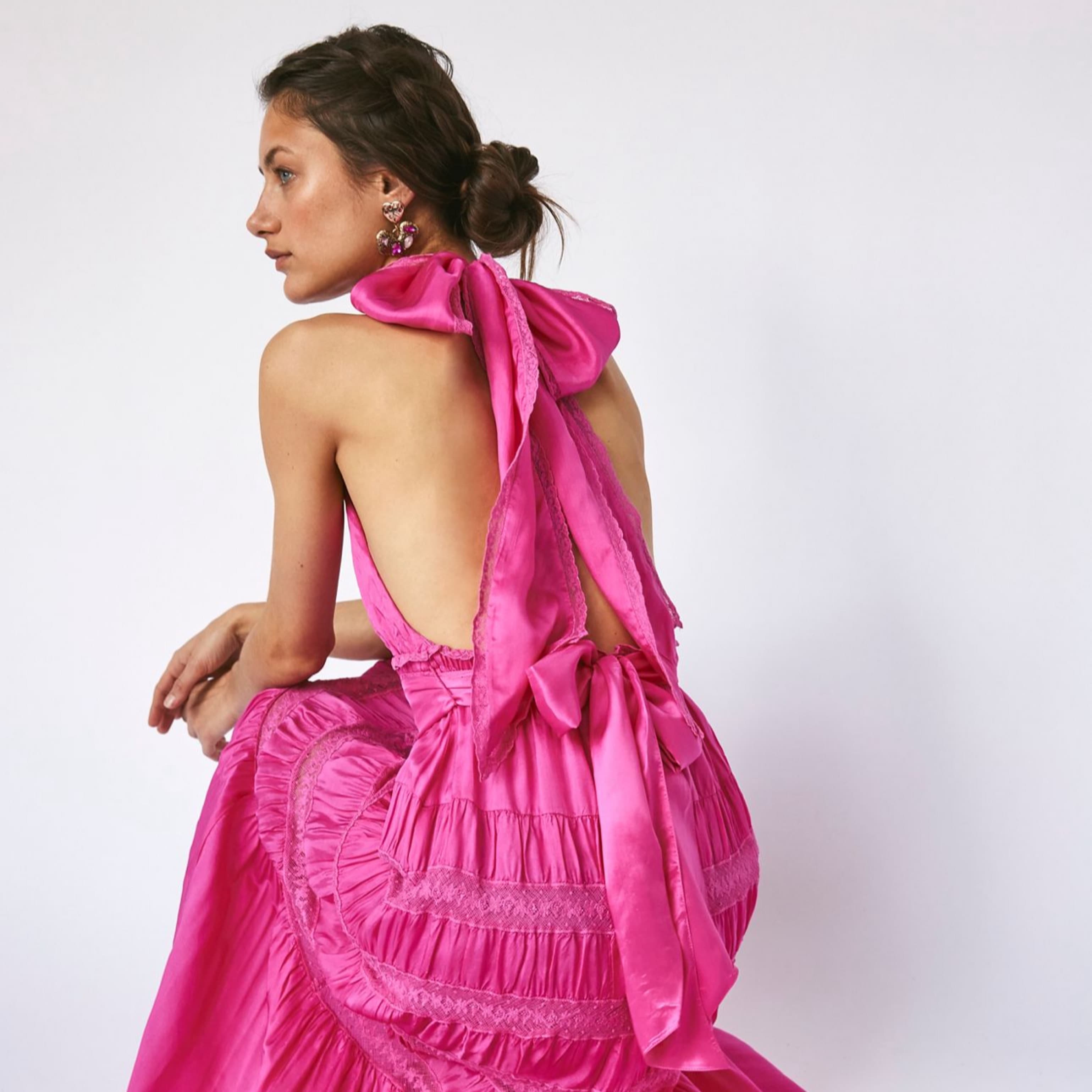 LoveShackFancy Vedima Pink Dress - Image 3