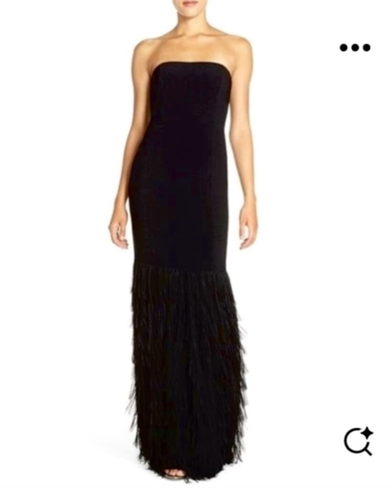 Cult Gaia Anisa Dupe Black Fringe Gown - Image 1