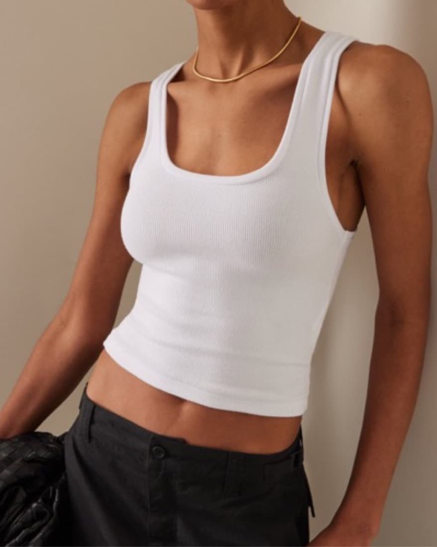 Wardrobe.NYC Cotton Scoop-Neck Tank Top - Image 1