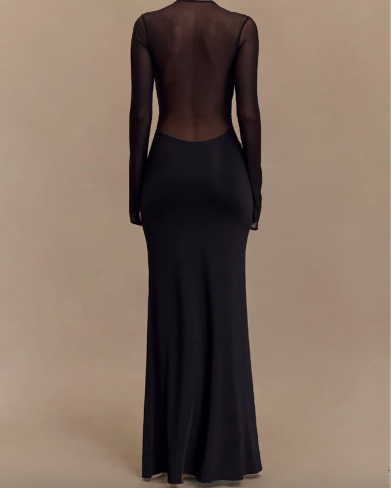 Meshki Tania Mesh Long Sleeve Maxi Dress - Image 2