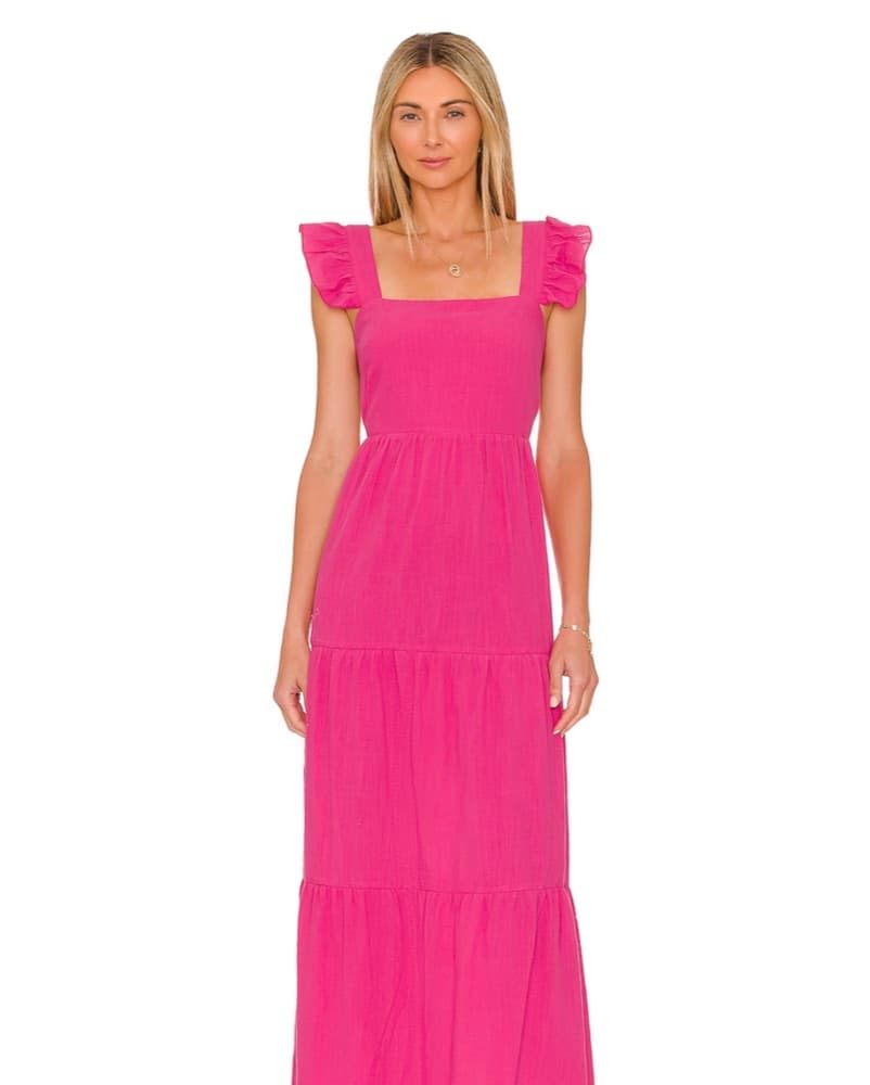 Pink Ruffle Sleeve Maxi - Image 5