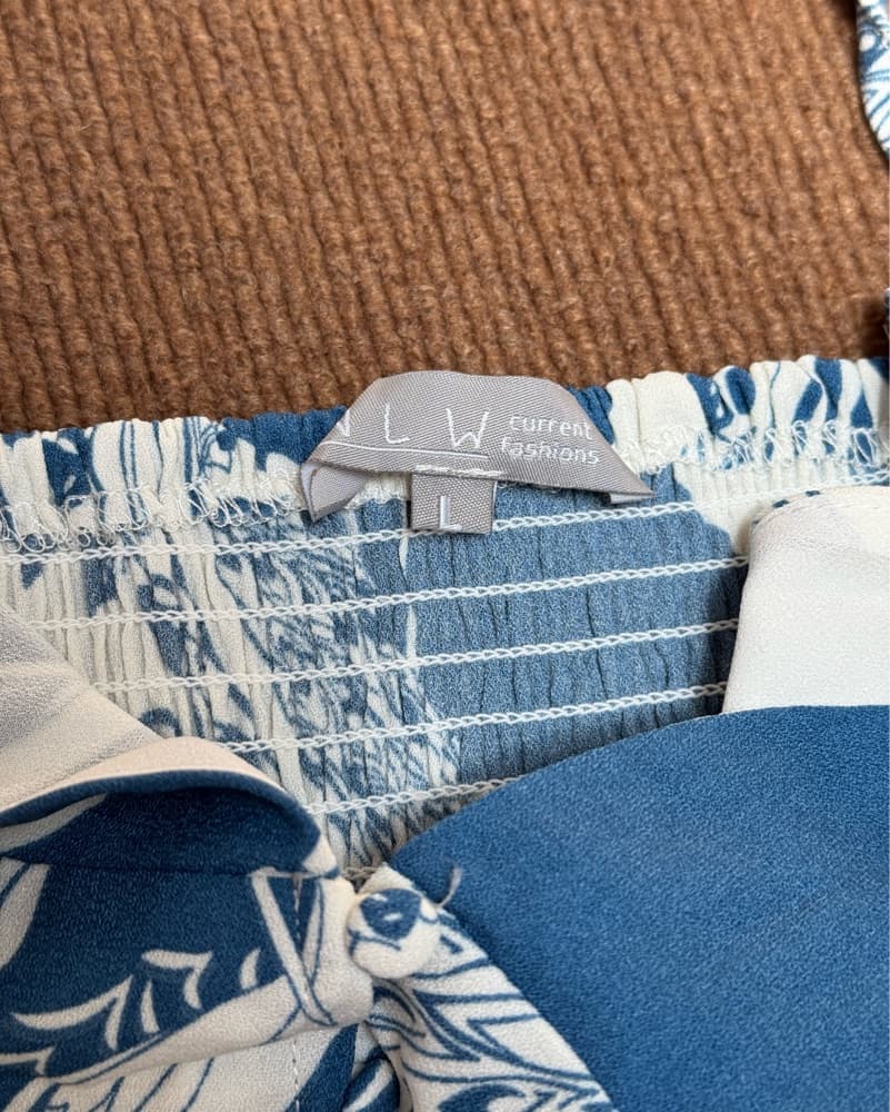 Vibrant Blue & White Floral Print Maxi Dress - Image 5