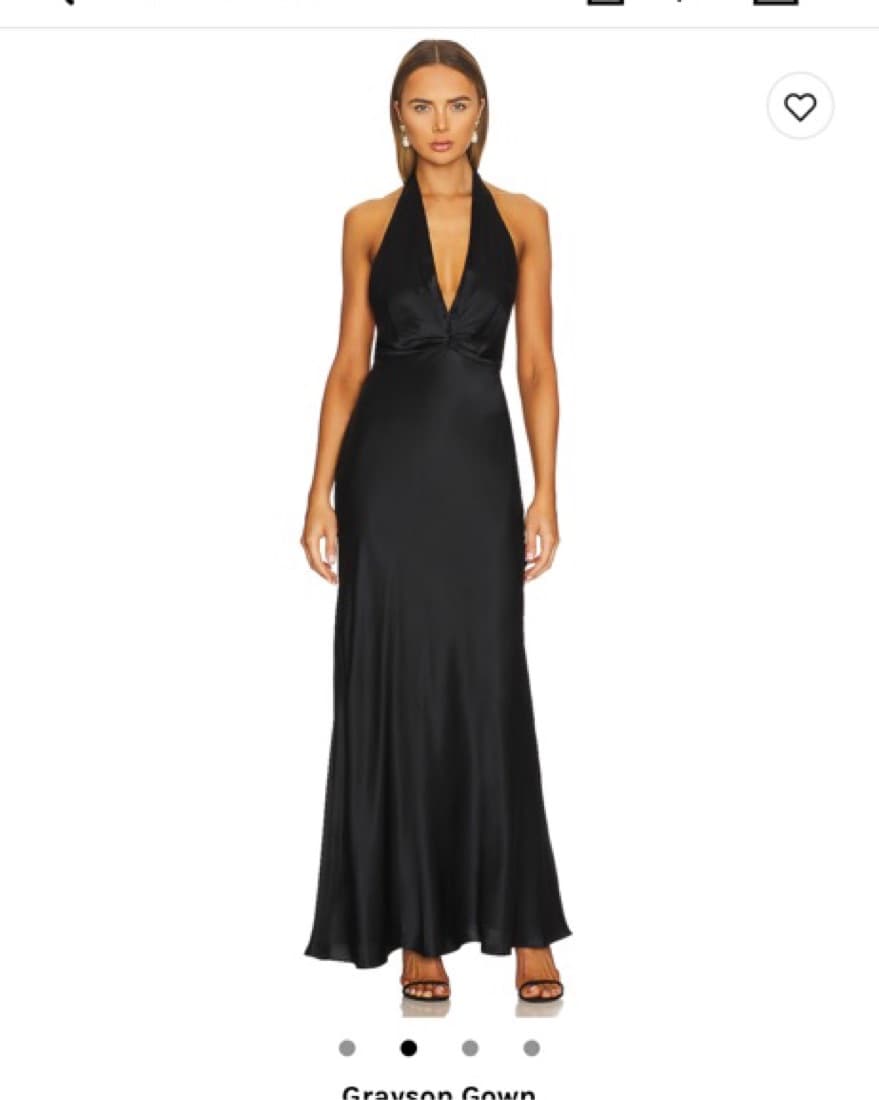 The Bar Black Silk Dress - Image 4