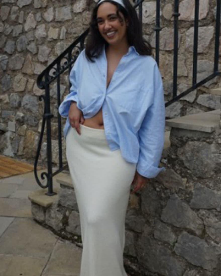 Djerf Avenue Breezy Top In Blue - Image 1