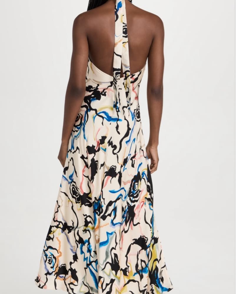 Tanya Taylor Halter Dress Gown Low Back - Image 4