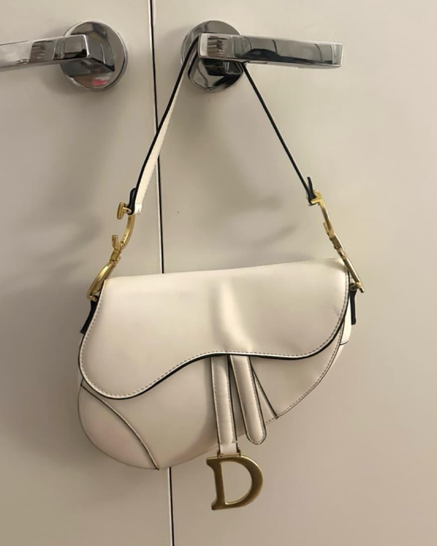 White Dior Saddle Bag - Image 2