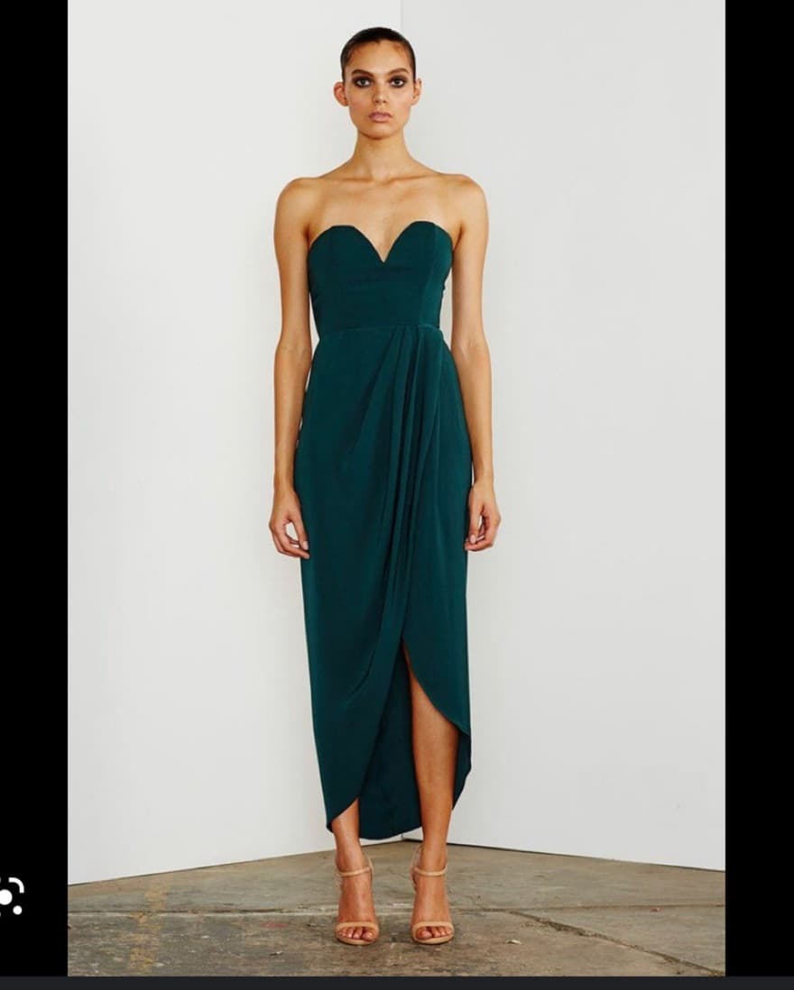 Shona Joy Green Strapless Dress - Image 1