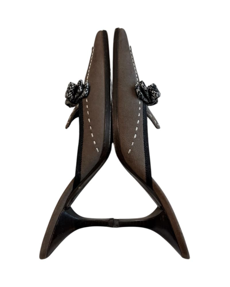 Vintage 2000s Prada Kitten Heel Mules  - Image 3