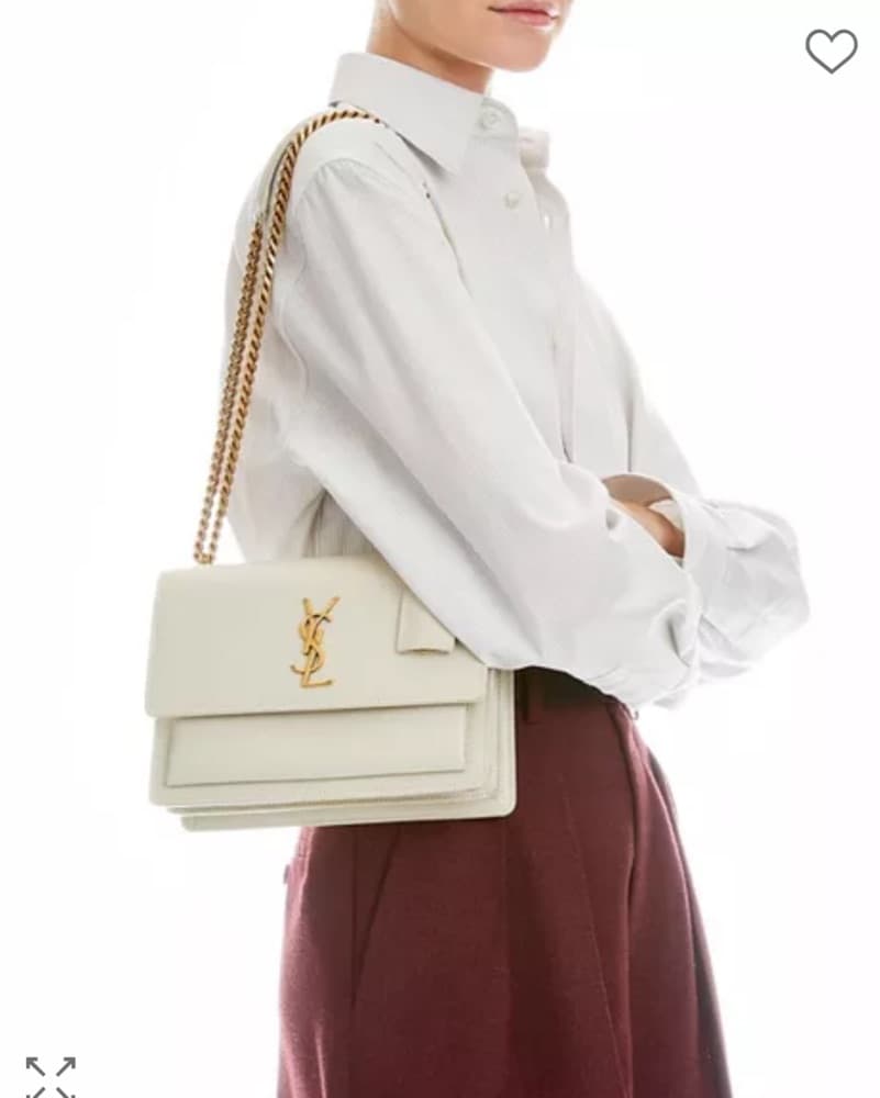 YSL White Croc crossbody Bag - Image 2