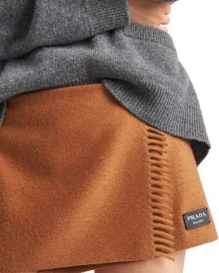 Prada Cashmere Mini Skirt - Image 1