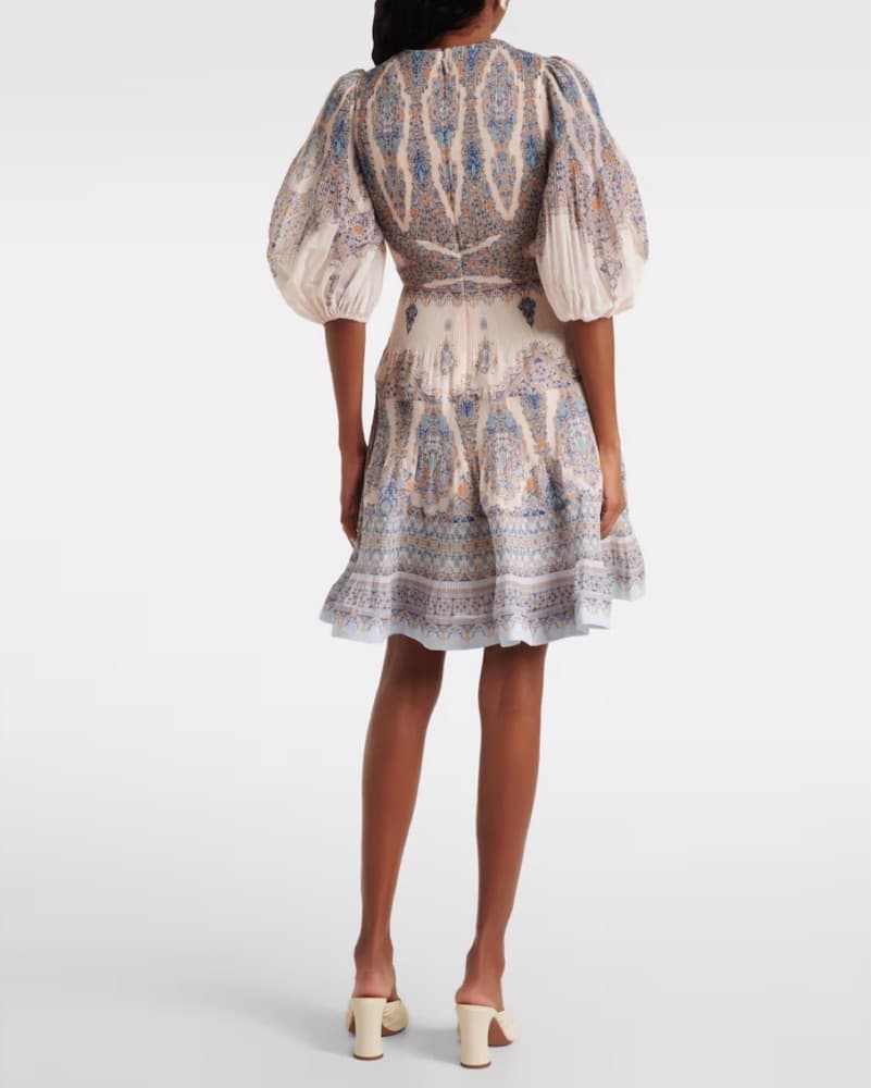 Zimmerman Paisley Pleated Mini Dress - Image 3