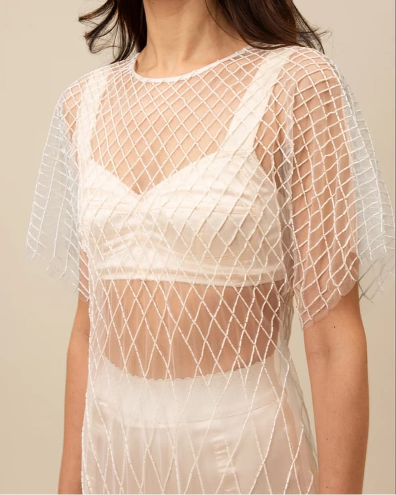 Sheer Mesh Midi Dress Contessa Mills - Image 4