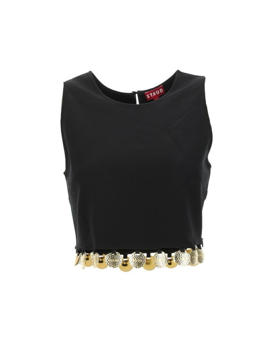 Staud Medallion Black Crop Top - Image 3