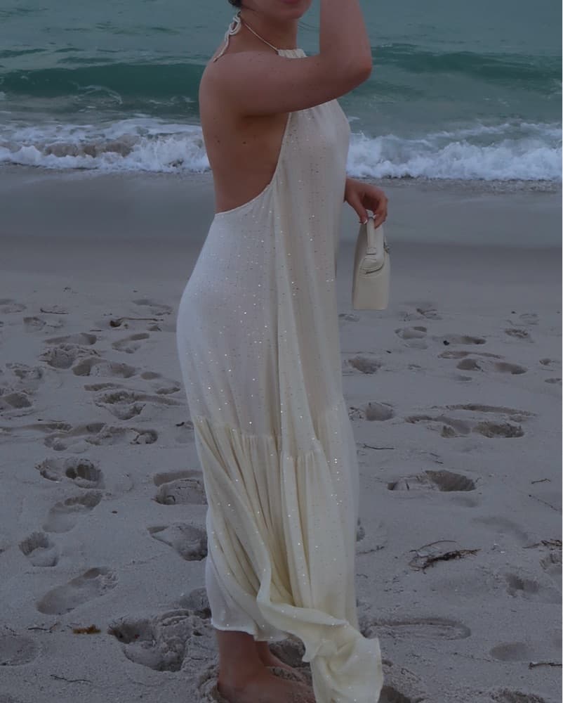 Zahara Dress In Saint Barth Coconut - Image 3
