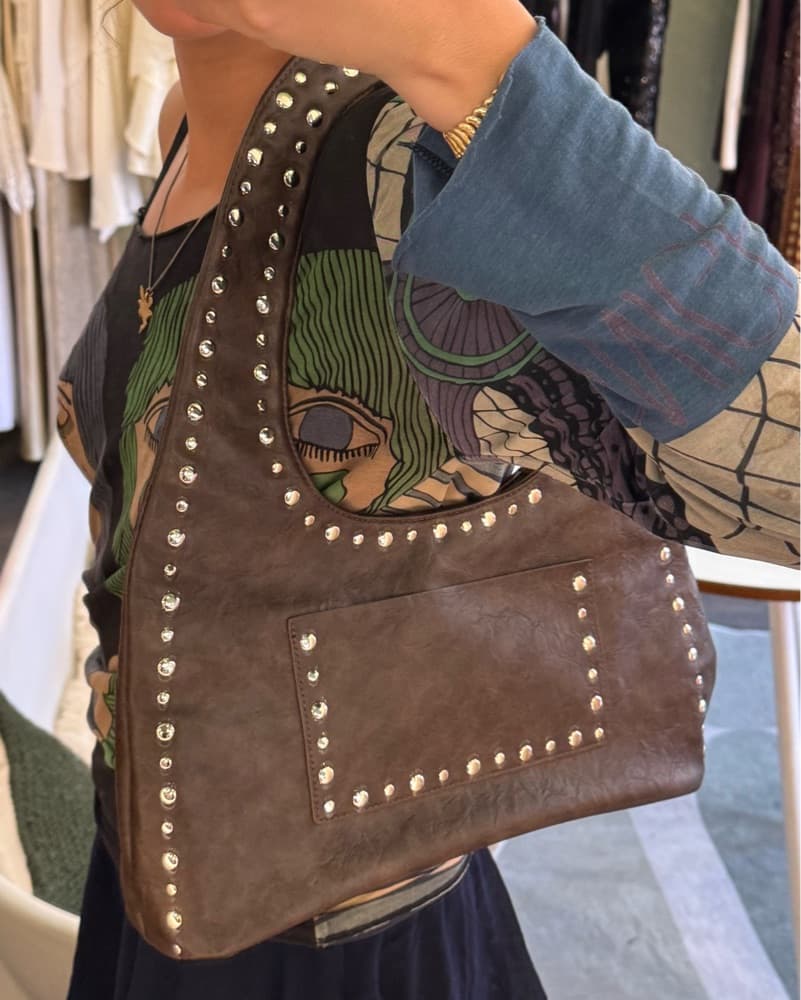Studded Leather Bag - Image 1