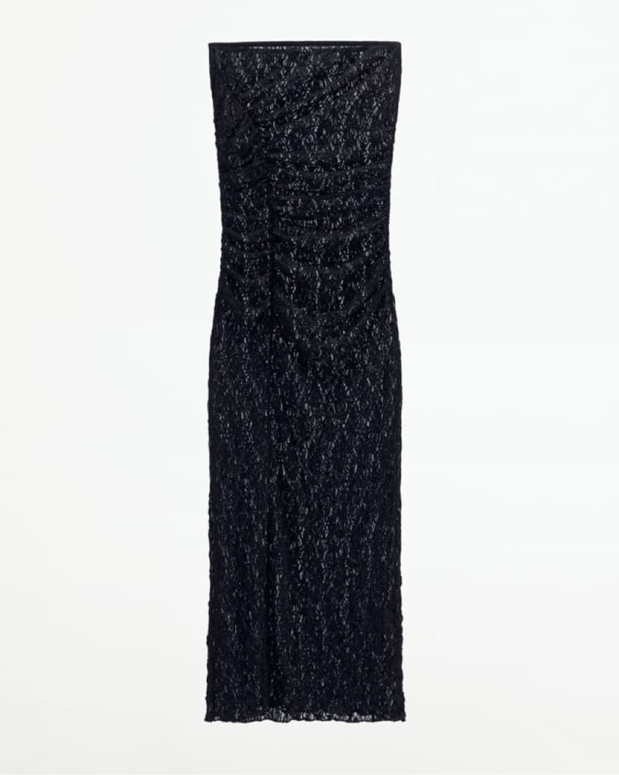 Zara Strapless Black Lace Dress - Image 2
