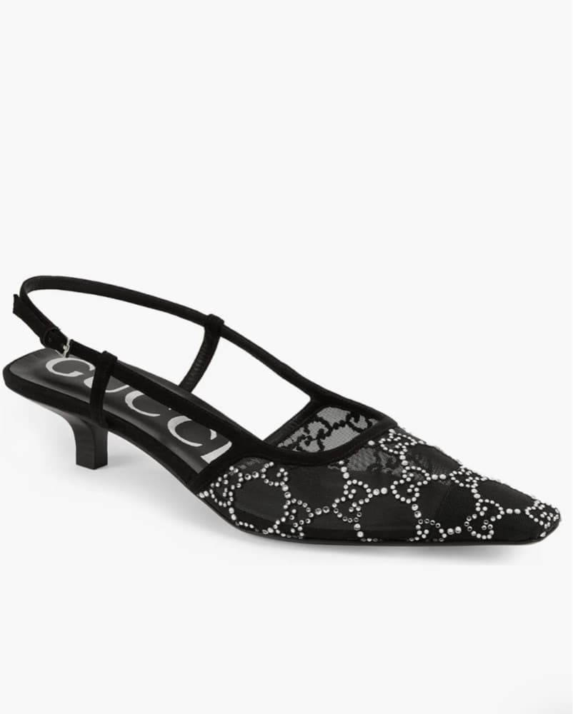 Gucci Tom GG Crystal Slingback - Image 1