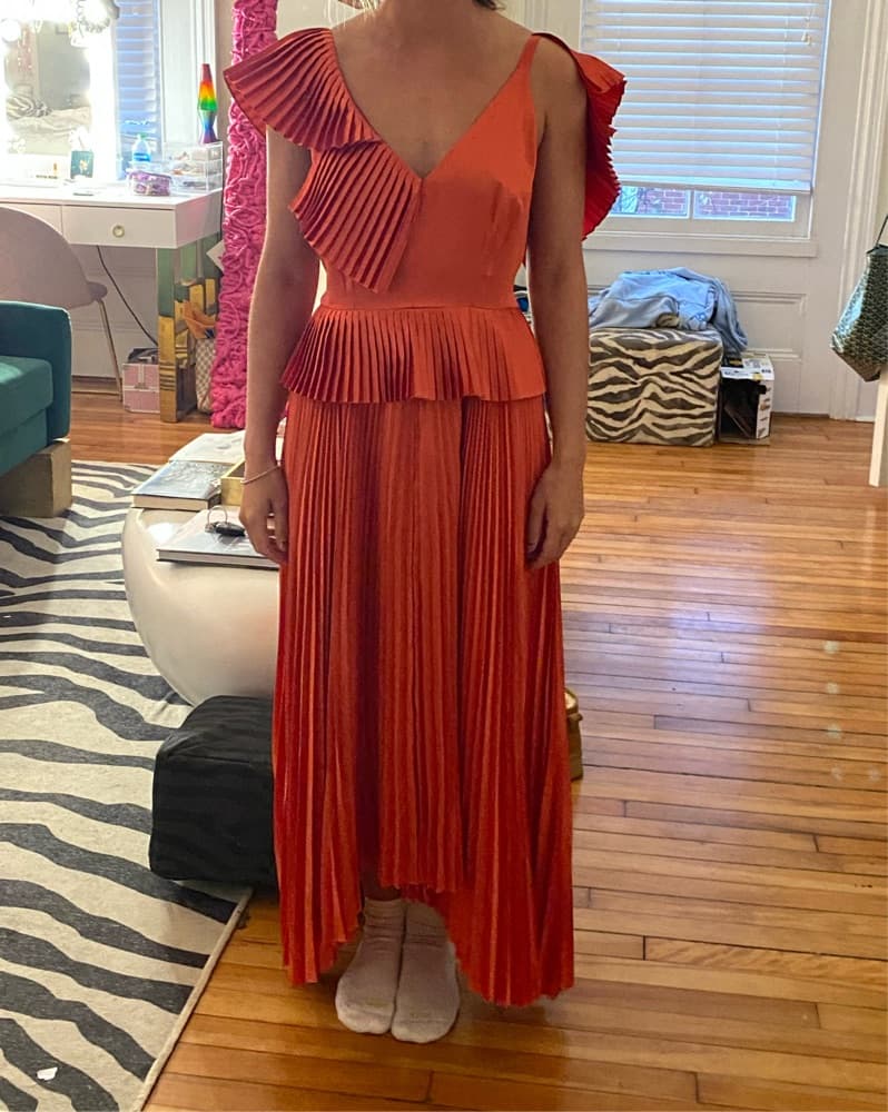 Amur Burnt Orange/Rust Silk Gown - Image 2