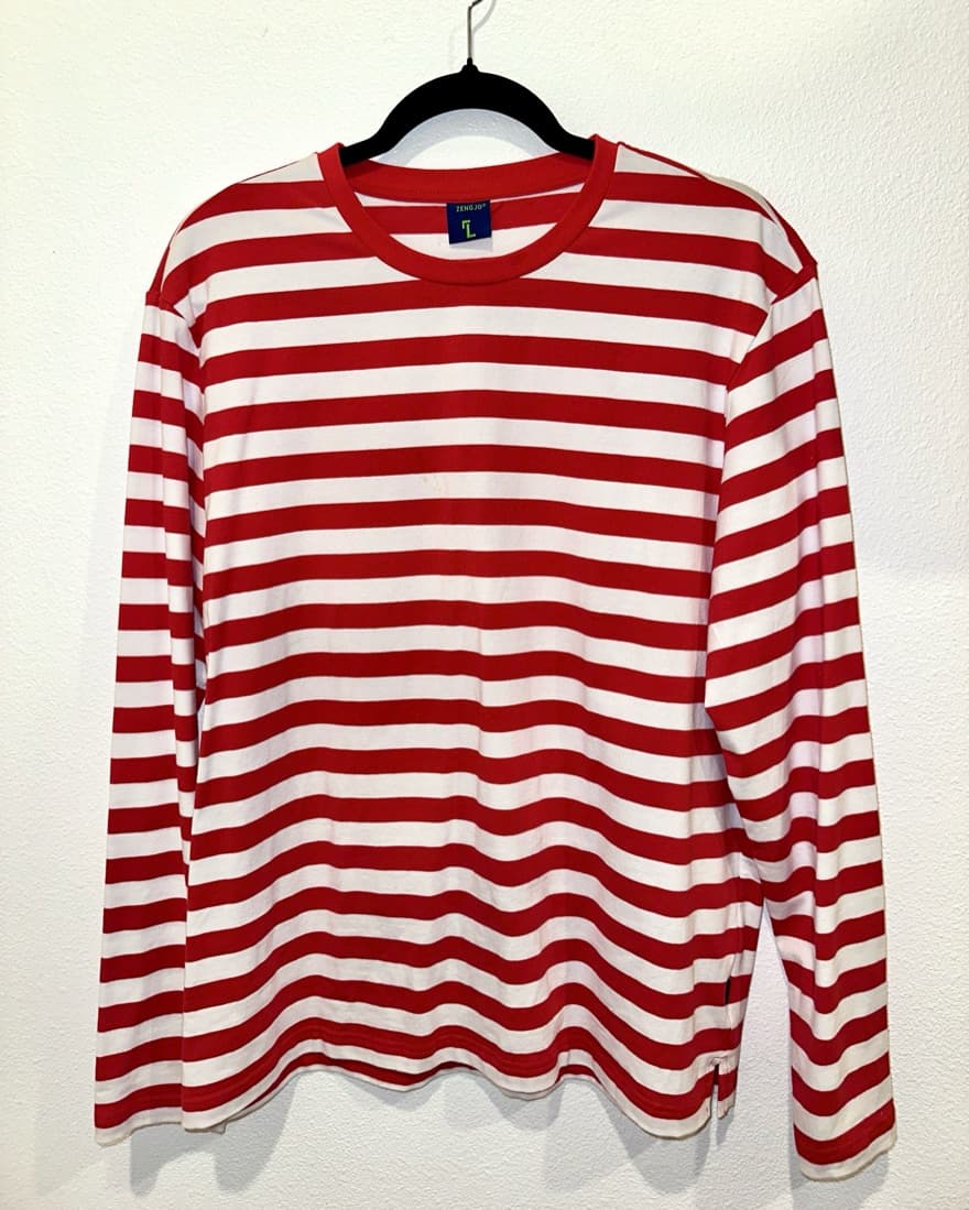 Red & White Striped Shirt - Image 1