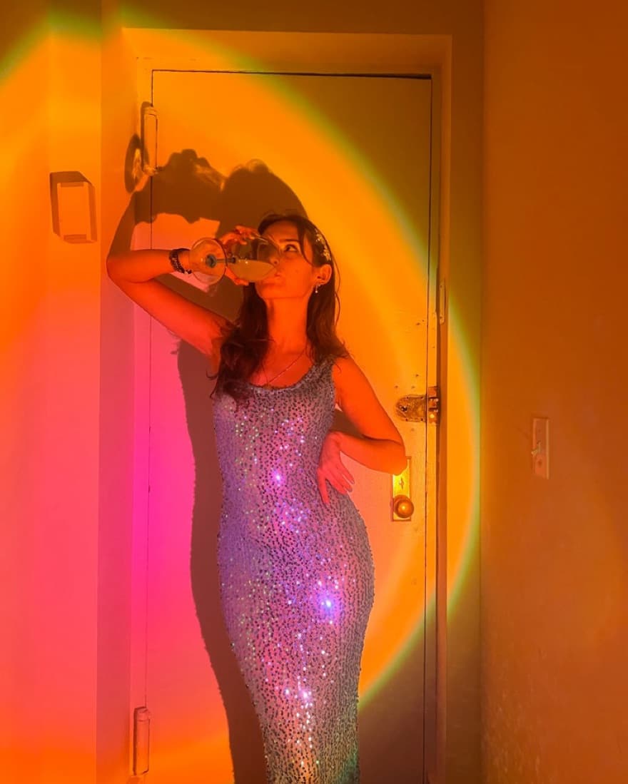 Blue Sequin Peppermayo Dress - Image 1