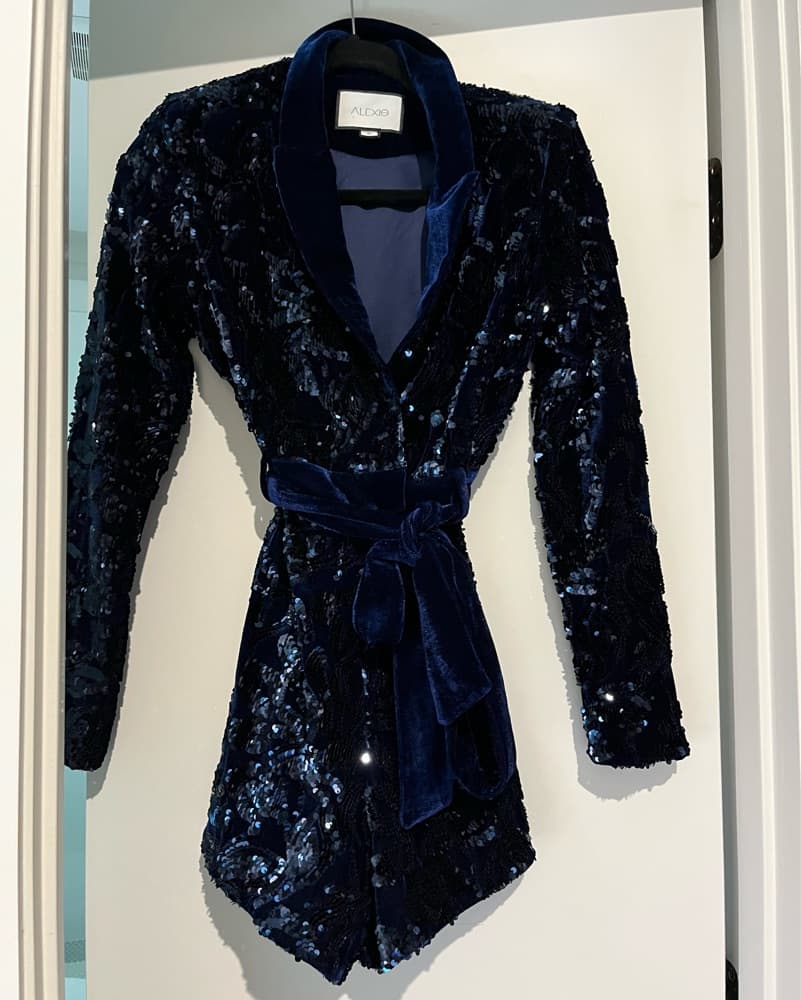 Alexis Sequin Blue Romper  - Image 2
