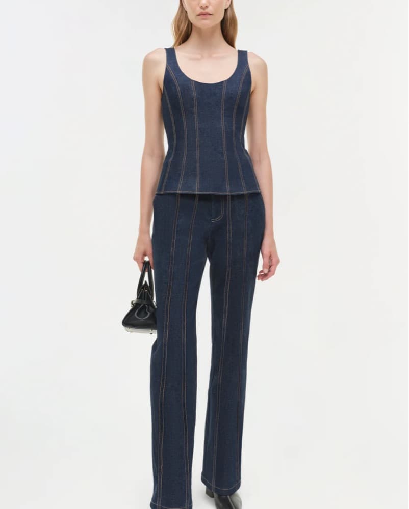 Simkhai Lachlan Denim Bustier - Image 1