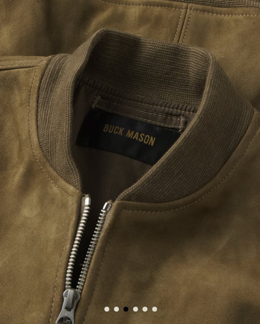 Buck Mason Suede Bomber Jacket  - Image 5