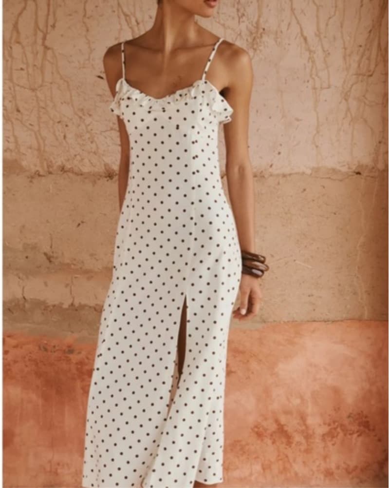 Zara Polka Dot Midi Dress - Image 1