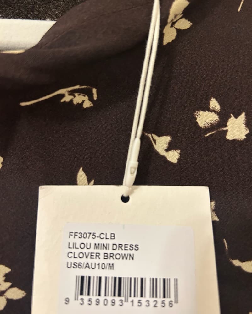 Brown Flower Mini Dress  - Image 4