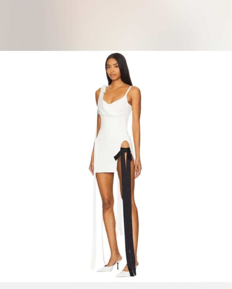 David Koma B&W Mini Dress - Image 3