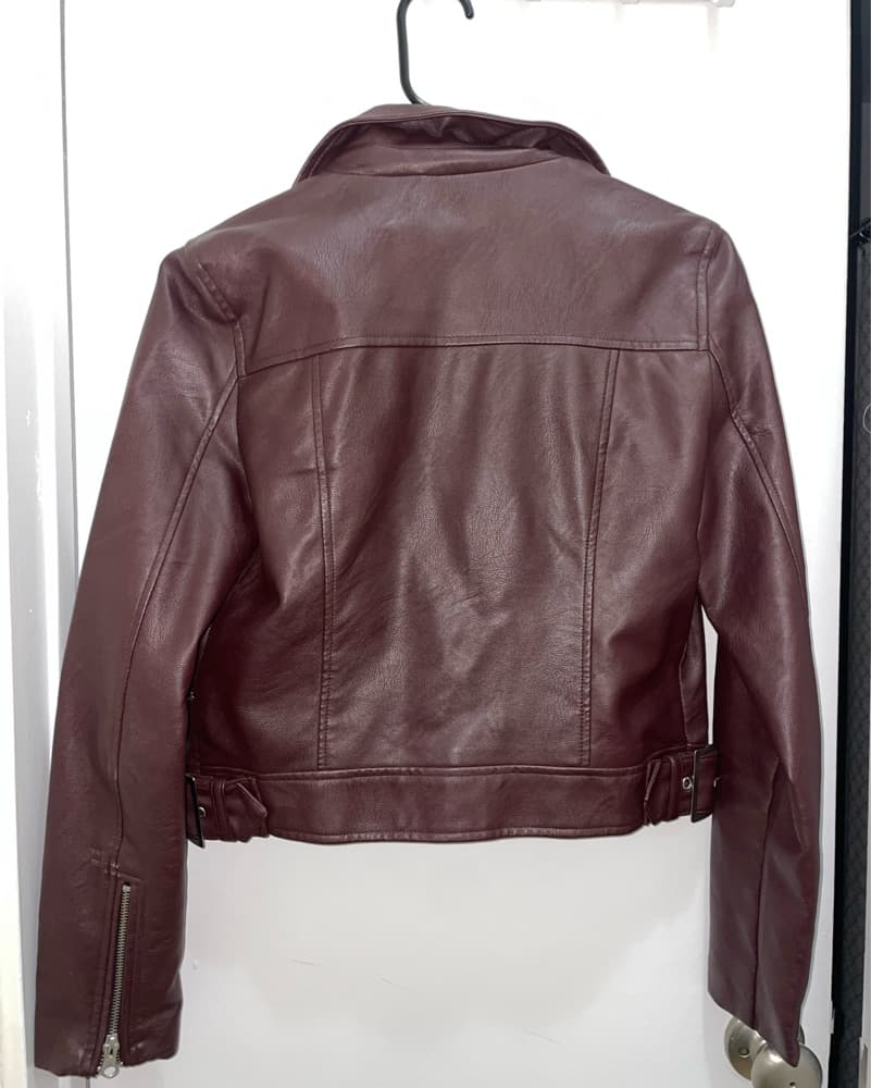 Burgundy Leather Jacket   - Image 3
