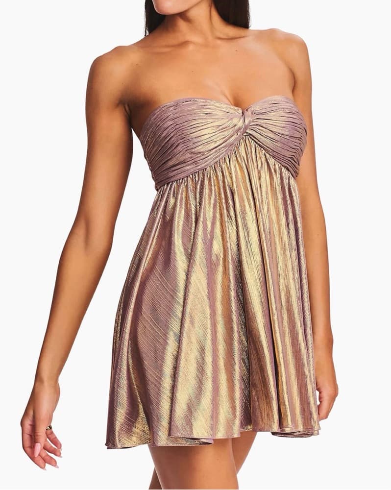 Shimmery Retrofete Strapless Dress - Image 1