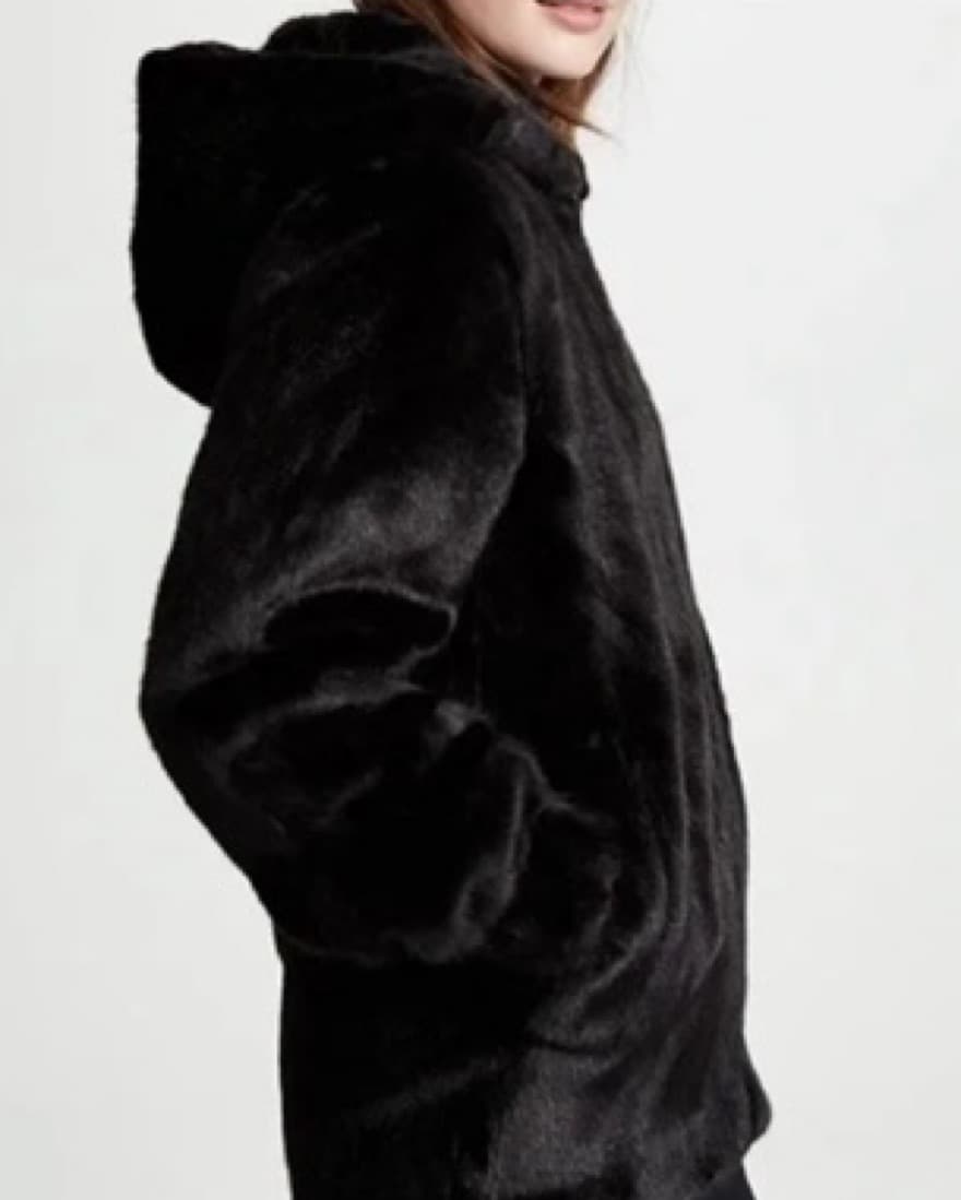 HELMUT LANG Oversized Faux Mink Bomber - Image 6