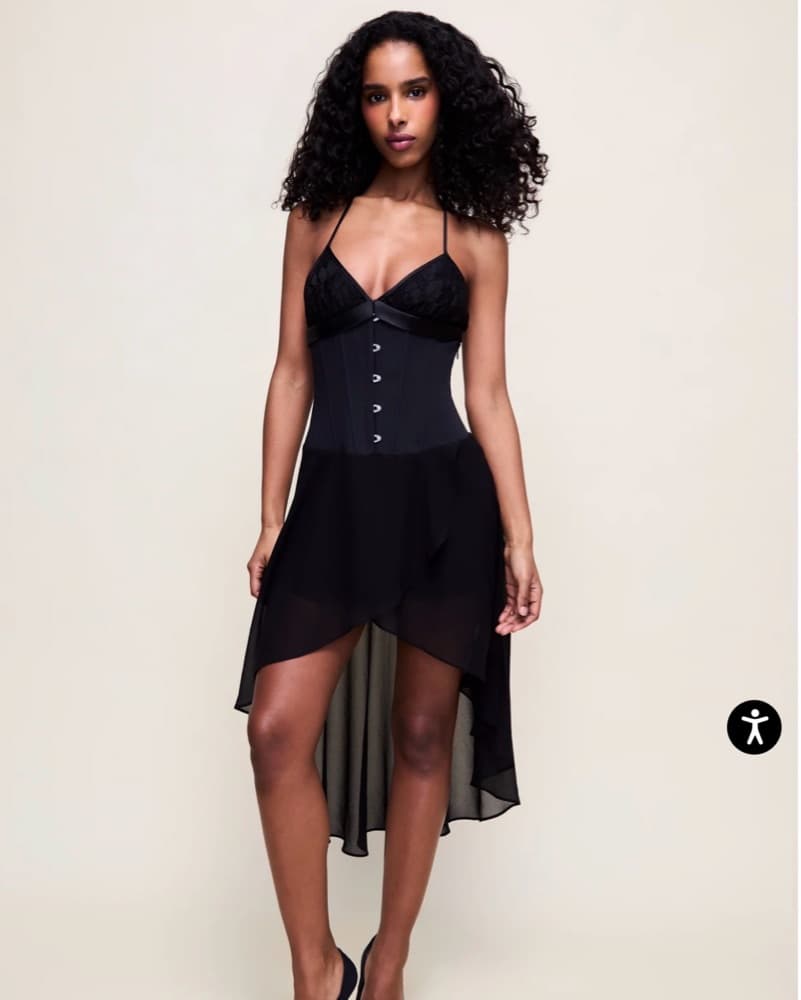Black Guizio Marini Corset Dress - Image 1