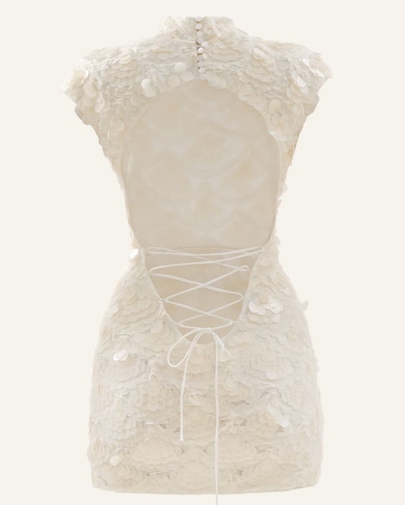 Floral Petal Sequin Dress Cult Naked  - Image 2